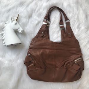Perlina brown leather purse